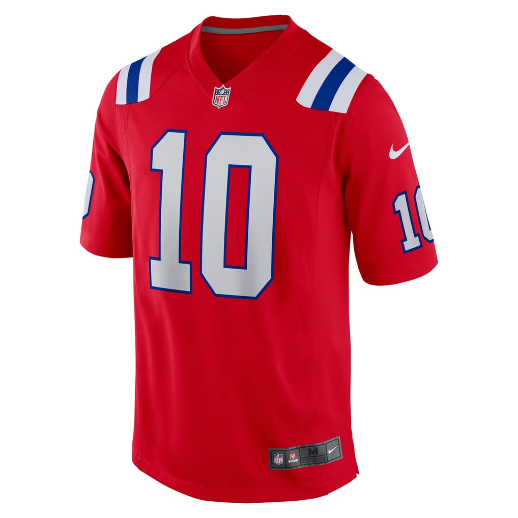 Drake Maye #10 New England Patriots Red Throwback Jersey — NFL Shop reference
