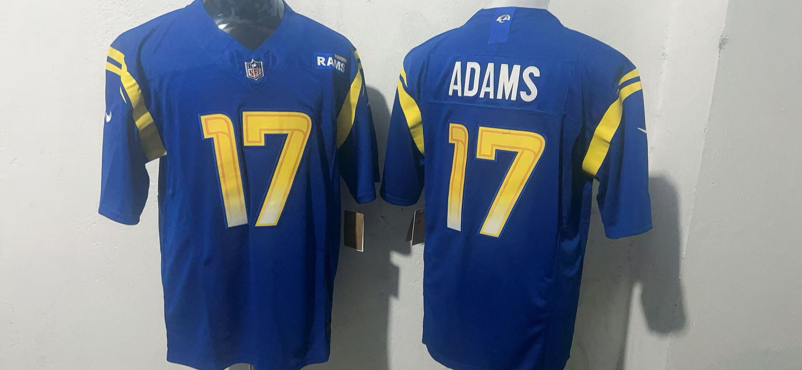Davante Adams #17 Los Angeles Rams Royal Previous Design Jersey — supplier front and back