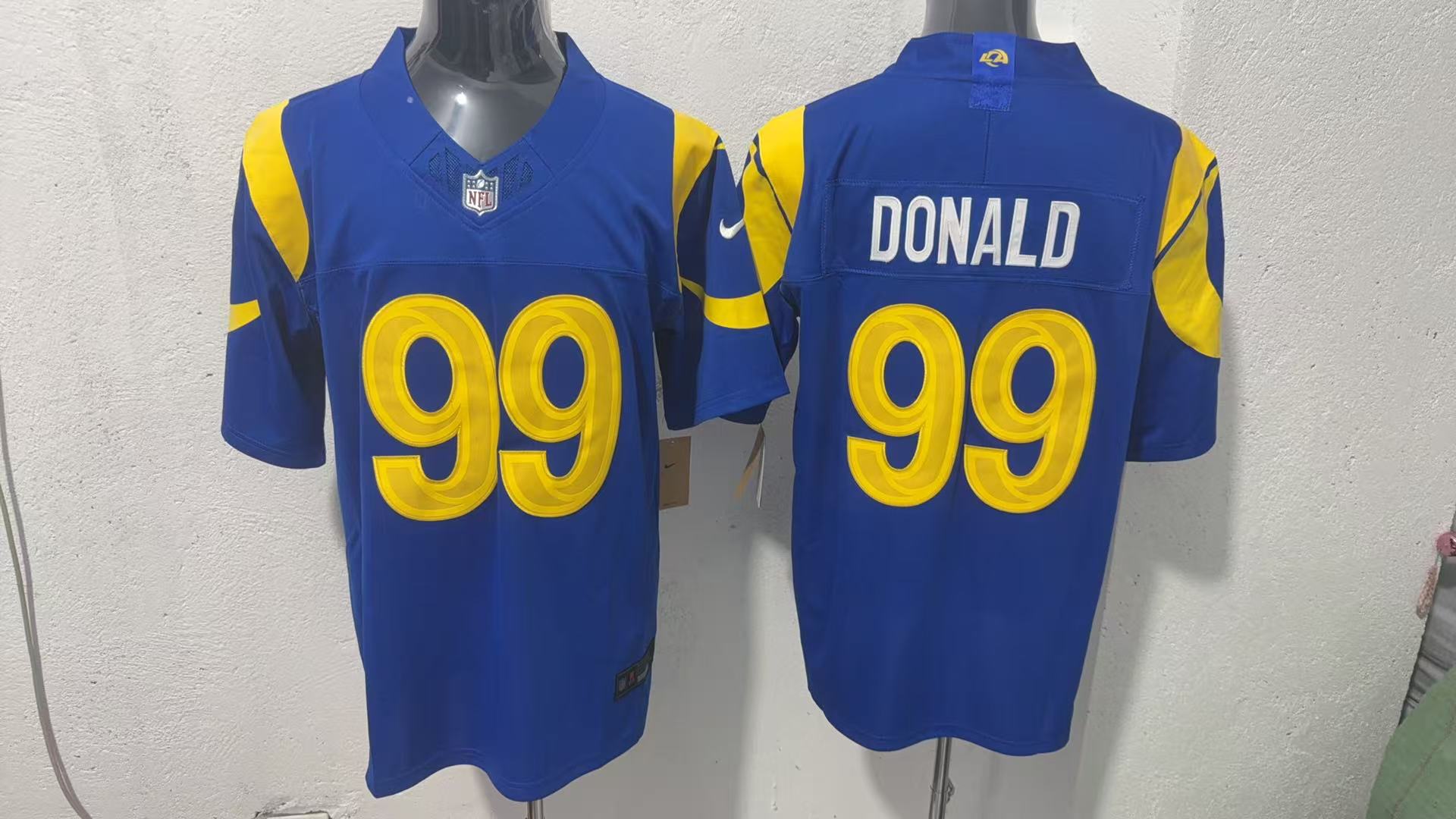 Aaron Donald #99 Los Angeles Rams Royal Team Jersey — supplier front and back