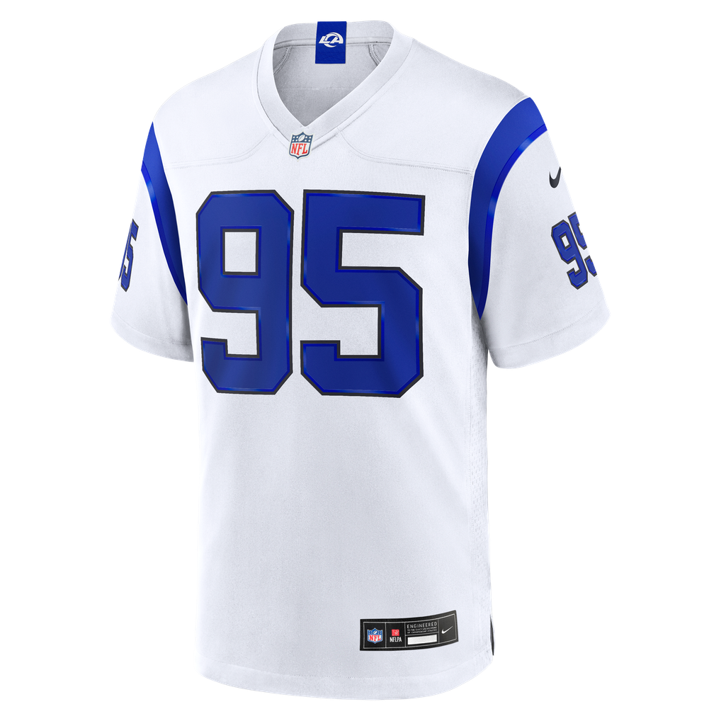 Myles Garrett #95 Los Angeles Rams Fearsome White Jersey — NFL Shop reference