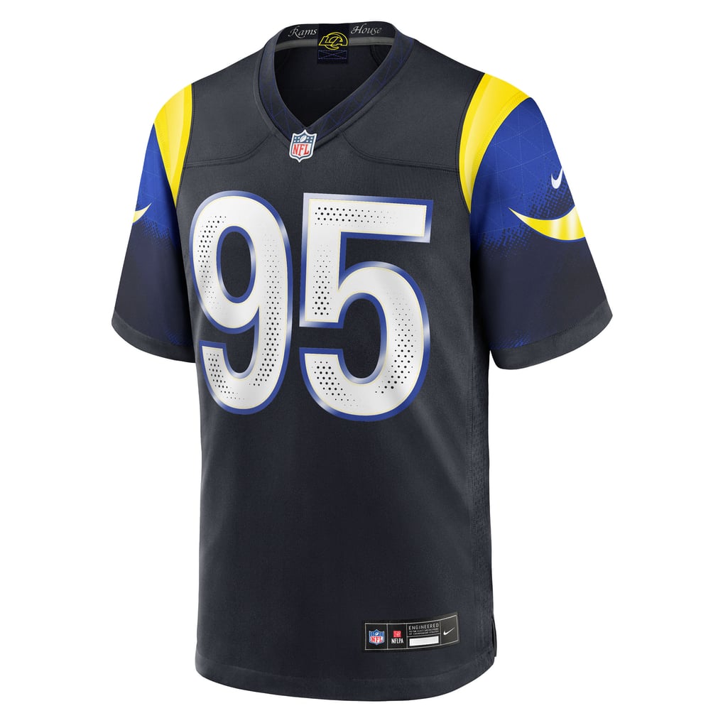 Myles Garrett #95 Los Angeles Rams Midnight Blue Rivalries Jersey — NFL Shop reference