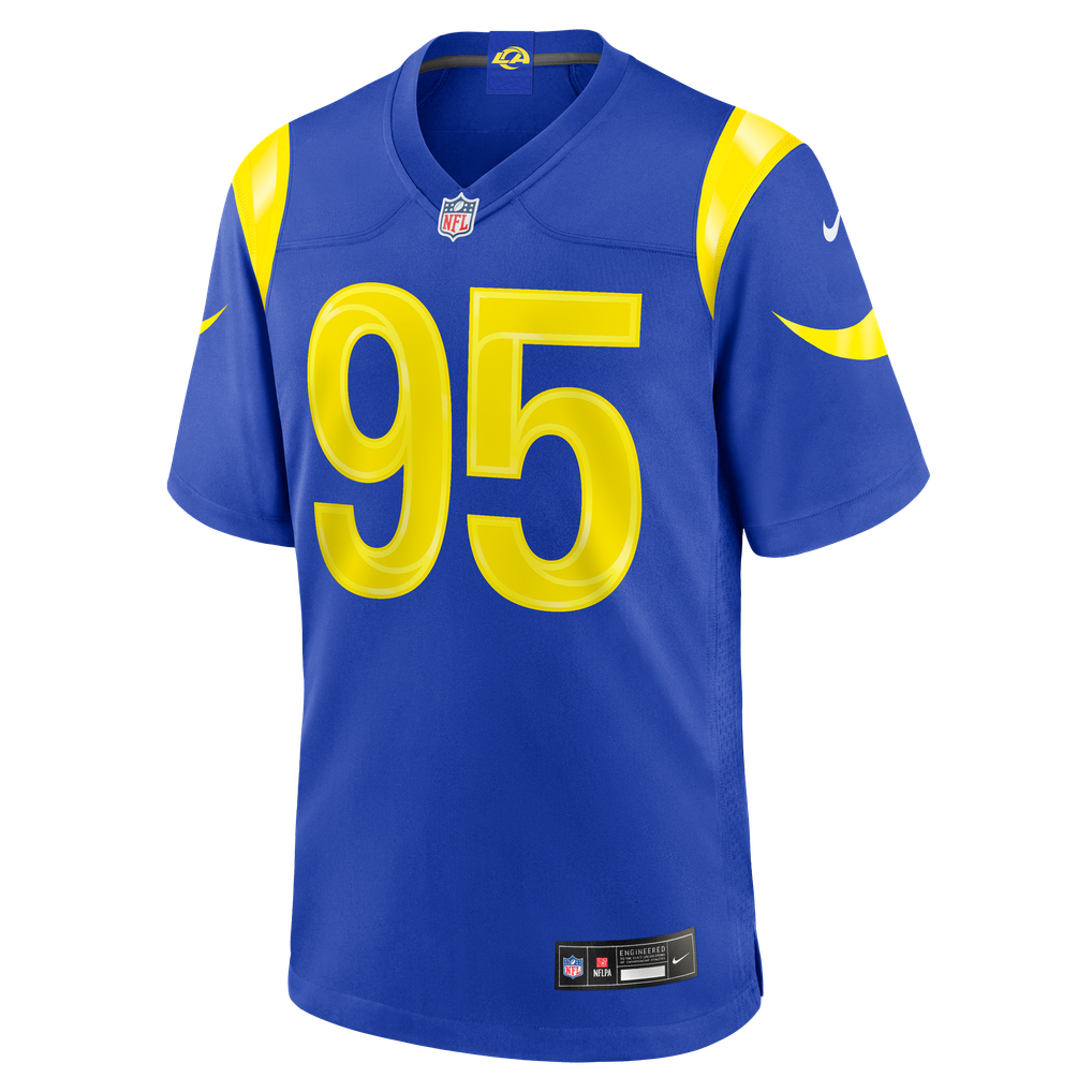 Myles Garrett #95 Los Angeles Rams Royal Team Jersey — NFL Shop reference