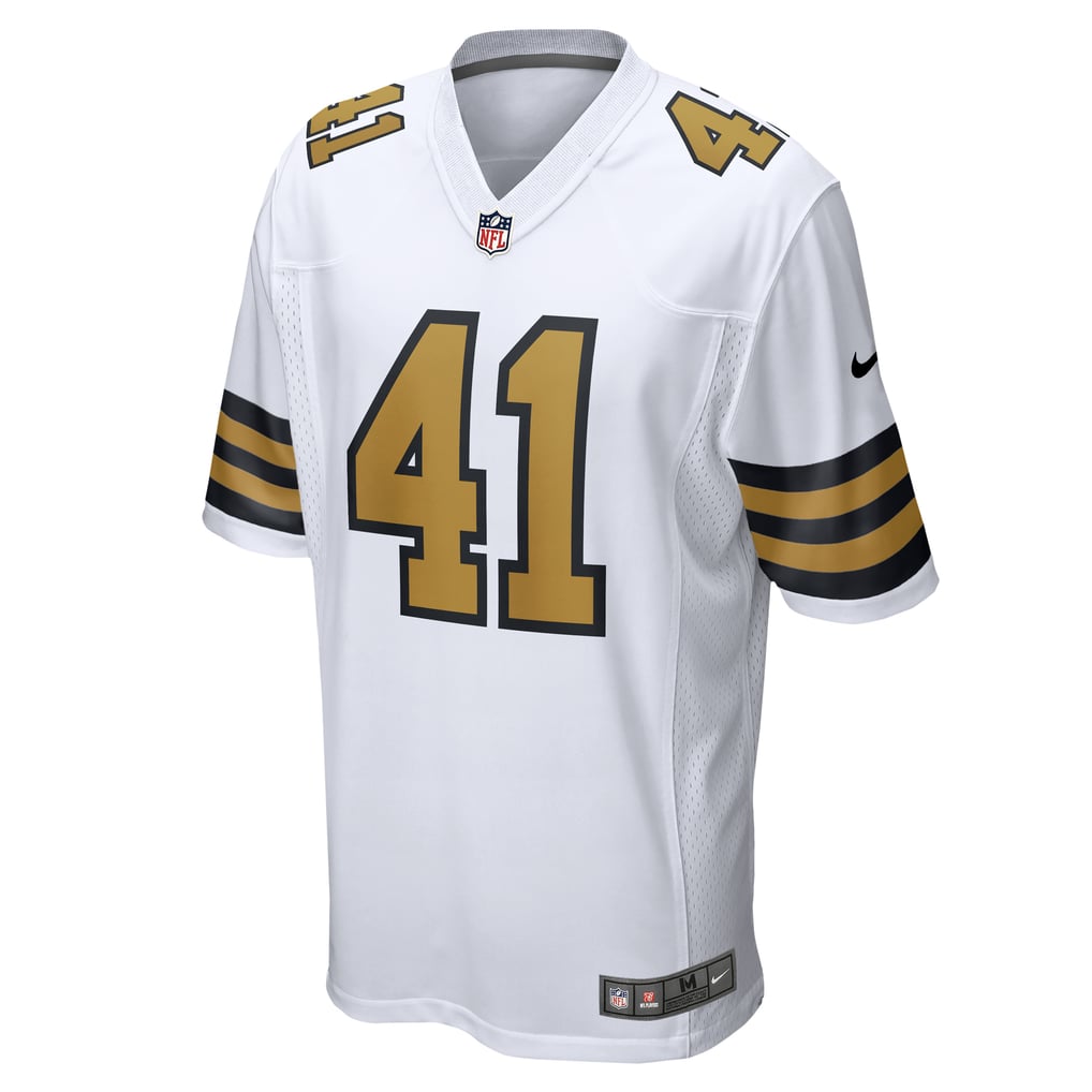 Alvin Kamara #41 New Orleans Saints White Alternate Jersey — front