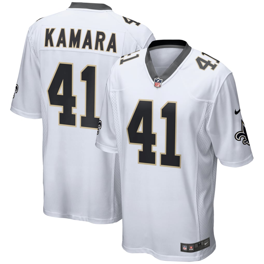 Alvin Kamara #41 New Orleans Saints White Away Jersey — front
