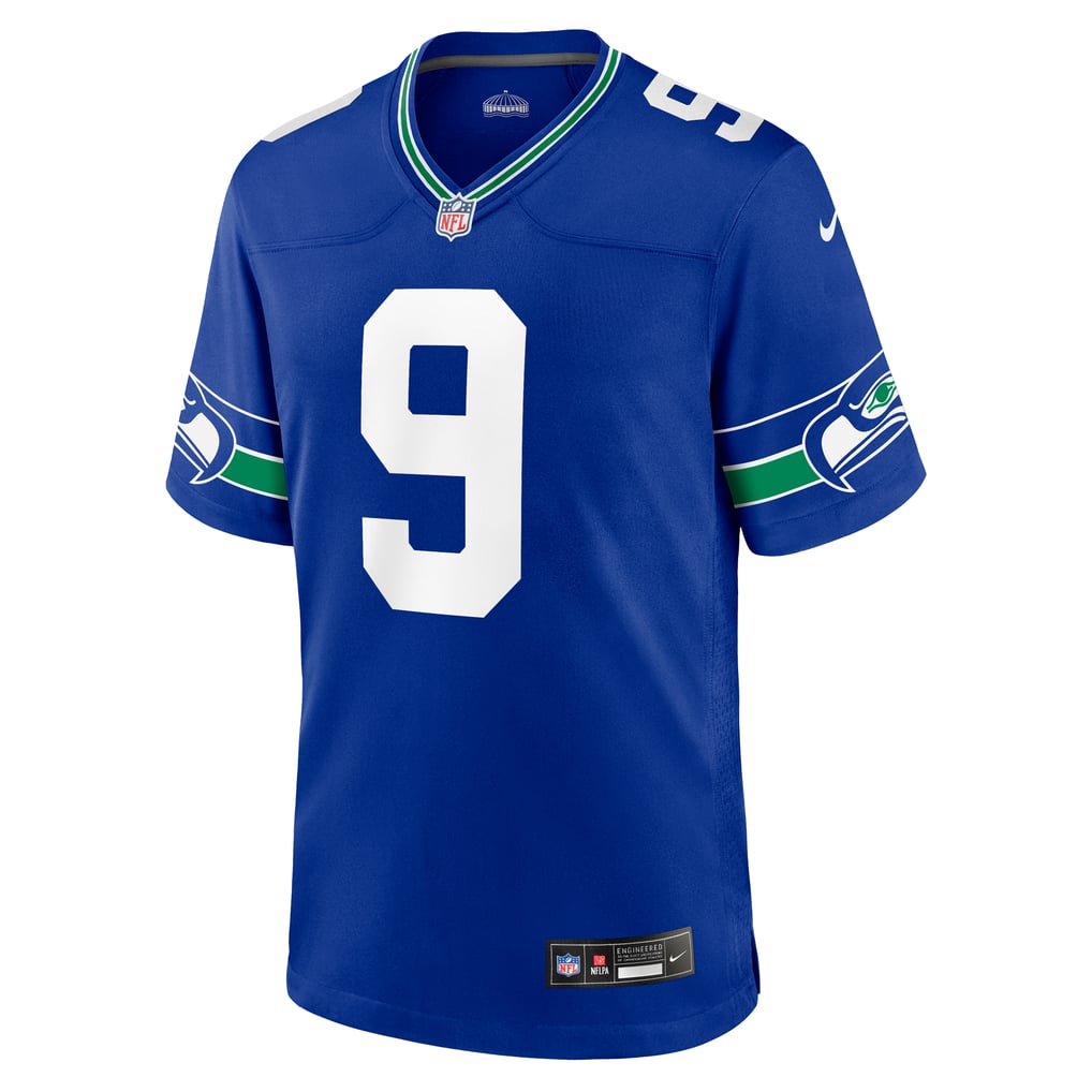 Kenneth Walker III #9 Seattle Seahawks Royal Throwback Jersey — NFL Shop reference
