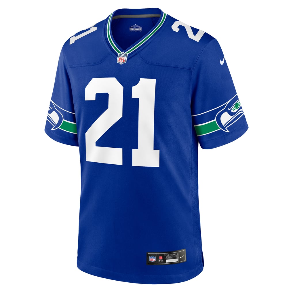 Devon Witherspoon #21 Seattle Seahawks Royal Throwback Jersey — NFL Shop reference