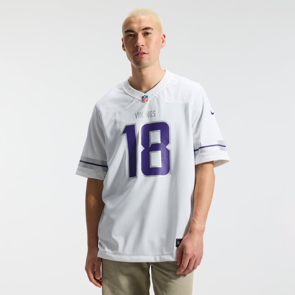 Justin Jefferson #18 Minnesota Vikings White Alternate Jersey — front